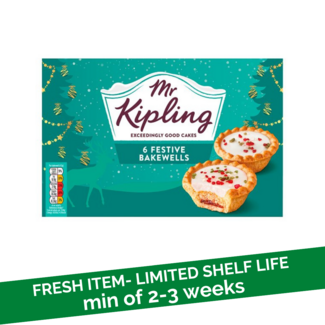 Mr Kipling Mr Kipling Festive Bakewells 10x6PK