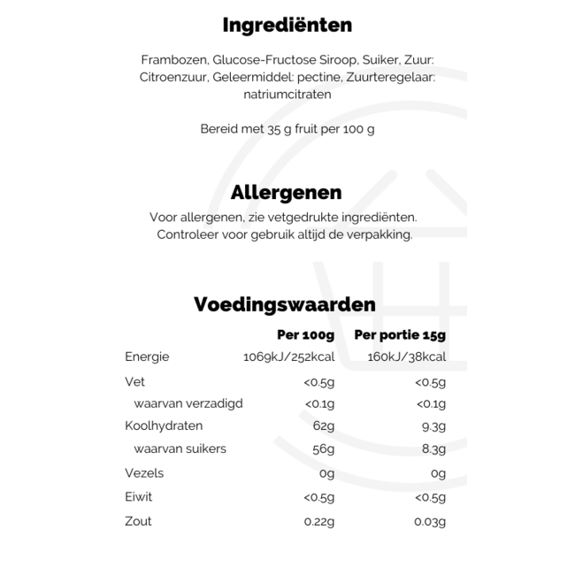 Hartley's Seedless Raspberry Jam 6x300g