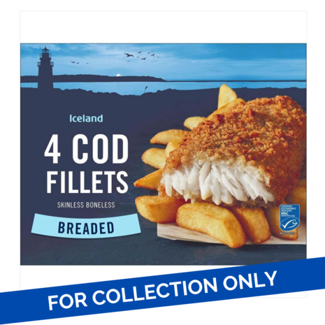 Iceland Iceland Breaded 4 Cod Skinless Boneless Fillets 16 x 500g Iceland Iceland Breaded 4 Cod Skinless Boneless Fillets 16 x 500g