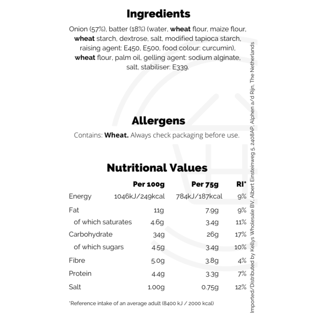 Green Isle Battered Onion Rings 15x450g