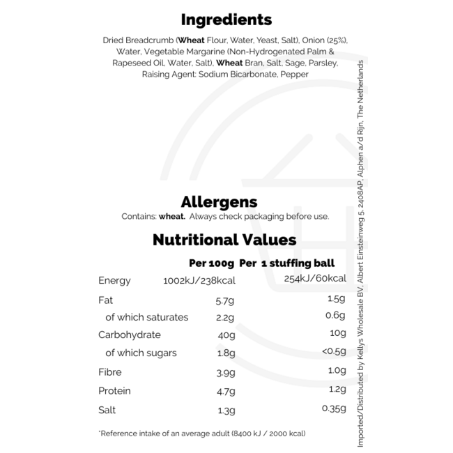 Aunt Bessie's Sage & Onion Stuffing Balls 12x260g