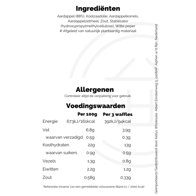 Birds Eye Mini Potato Waffles 12x456g
