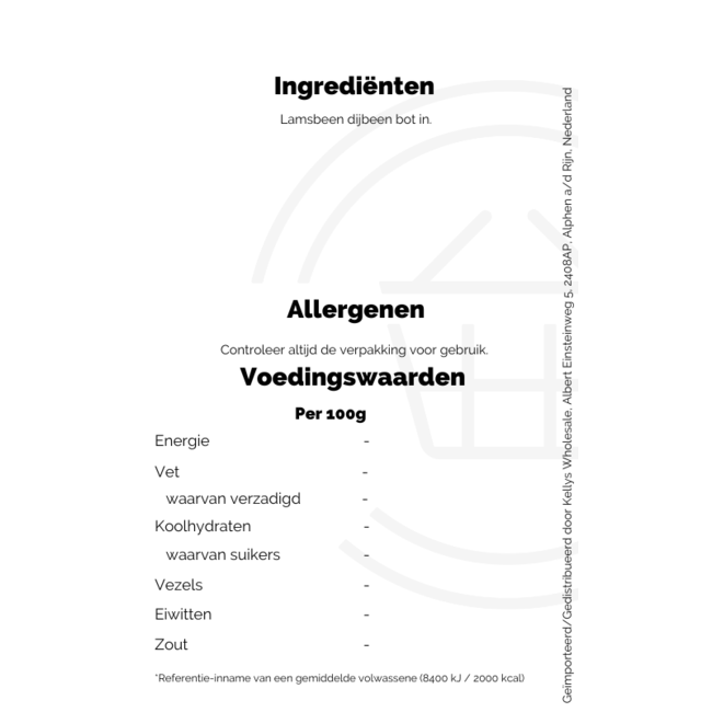 Frozen Bone-in Lamb +- 15kg (6 legs)