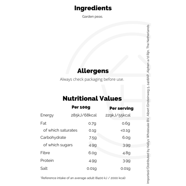 Birds Eye Garden Peas PM £1.90 10x375g