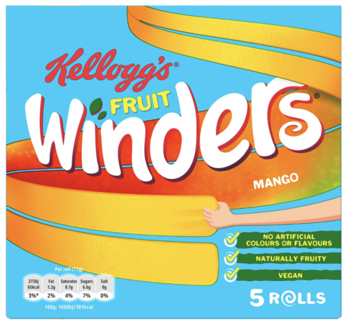 Kellogg's Kellogg's Fruit Winders Mango 10x5pk Kellogg's Kellogg's Fruit Winders Mango 10x5pk