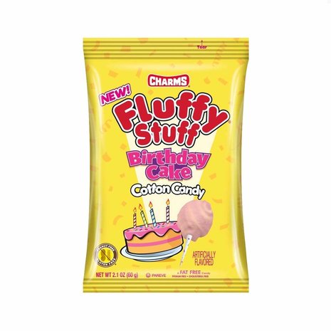Charms Charms Fluffy Stuff Birthday Cake Cotton Candy 24x2.1oz Charms Charms Fluffy Stuff Birthday Cake Cotton Candy 24x2.1oz