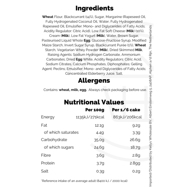 Iceland Blackcurrant Cheesecake 9x460g