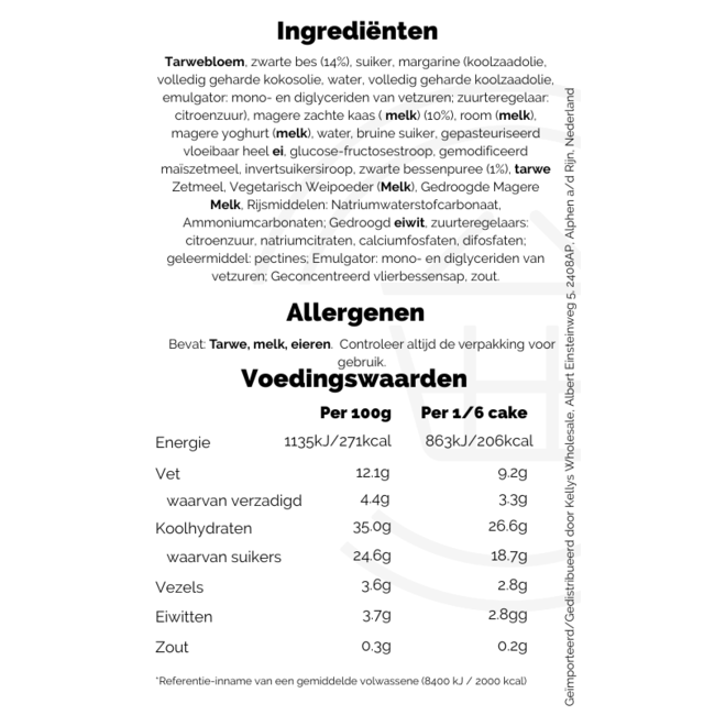 Iceland Blackcurrant Cheesecake 9x460g