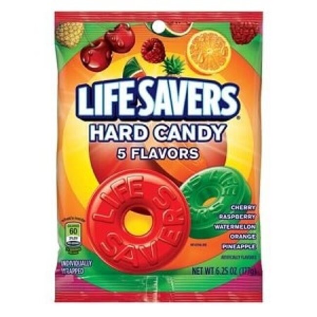 Life Savers Life Savers Peg Hard Candy 5 Flv 12x177g