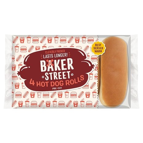 Baker Street Baker Street Hot Dog Rolls 4 Pack Baker Street Baker Street Hot Dog Rolls 4 Pack