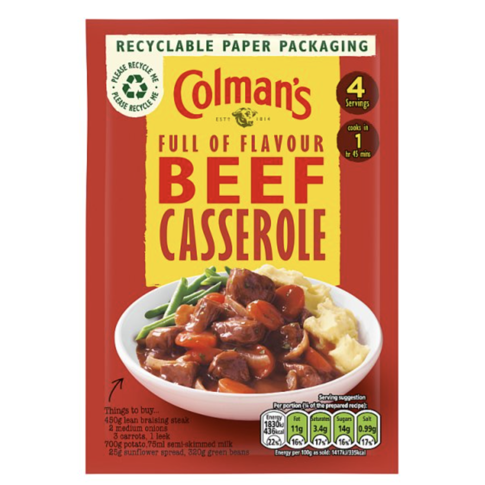 Colman's Beef Casserole 16x40g Colman's British Sauces & Spice