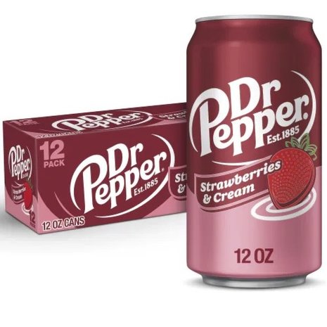 Dr Pepper Dr Pepper Strawberries and Cream 12x355ml BBD: 05-11-2023 Dr Pepper Dr Pepper Strawberries and Cream 12x355ml BBD: 05-11-2023