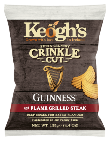 Keoghs Keoghs Crinkle Guinness & Flame Grilled Steak 12x125g THT: 17-08-2023 Keoghs Keoghs Crinkle Guinness & Flame Grilled Steak 12x125g THT: 17-08-2023