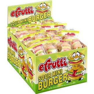 Efrutti Efrutti Gummi Mini Sour Burger 60pc