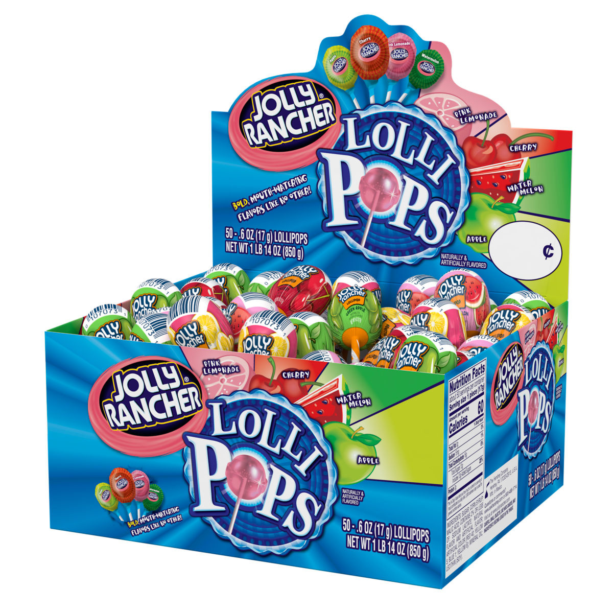 Jolly Rancher Lollipops 50pc American Candy Kellys Wholesale & Distribution