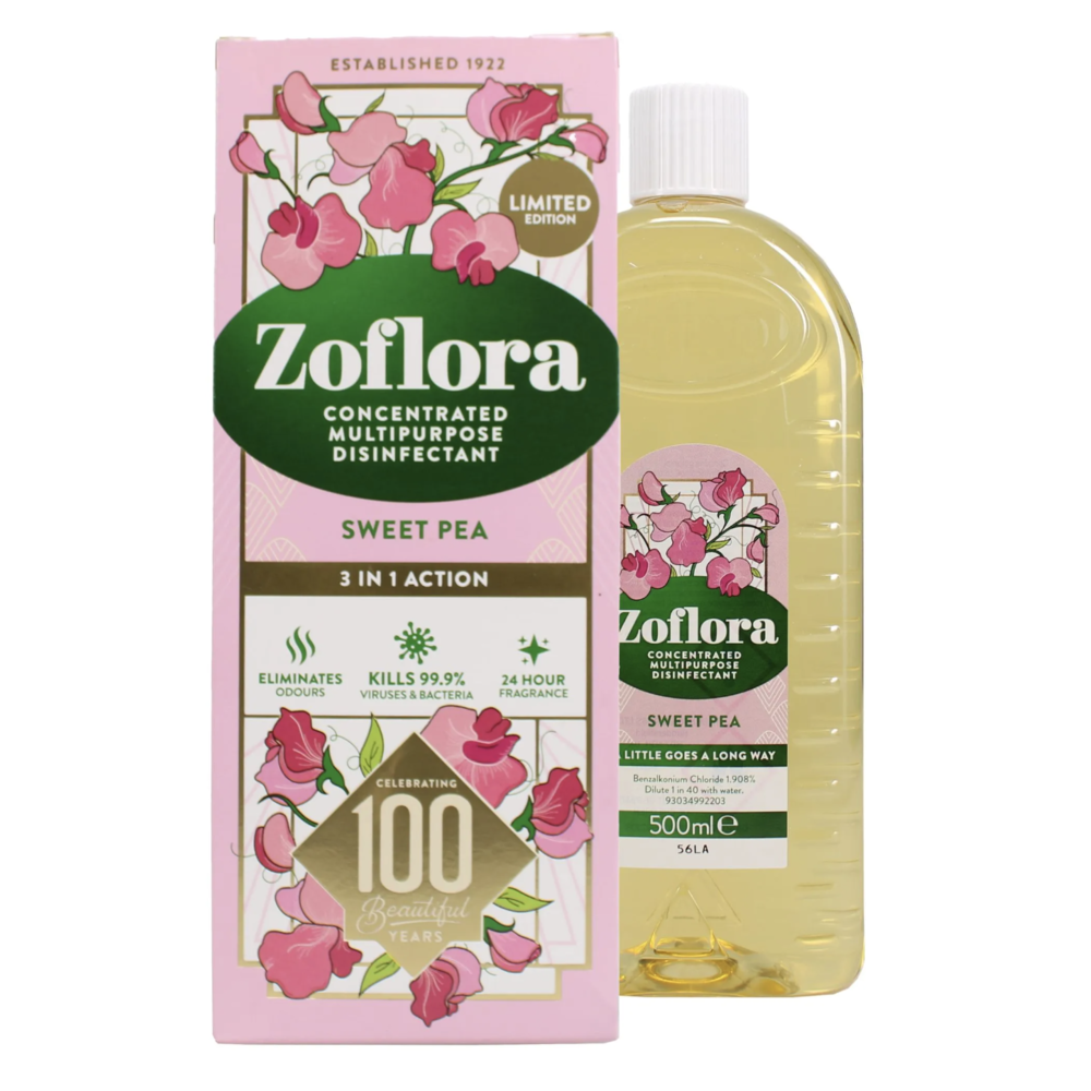 Zoflora Concentrated Disinfectant Sweet Pea 12x500ml Cleaning