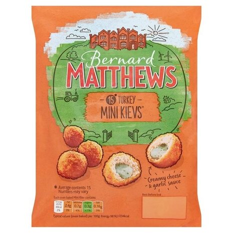 Bernard Matthew Bernard Matthews Mini Kievs 12 x 295g Bernard Matthew Bernard Matthews Mini Kievs 12 x 295g