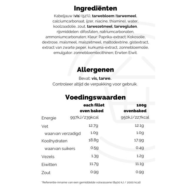 Iceland Battered 4 Cod Skinless Boneless Fillets 20x440g