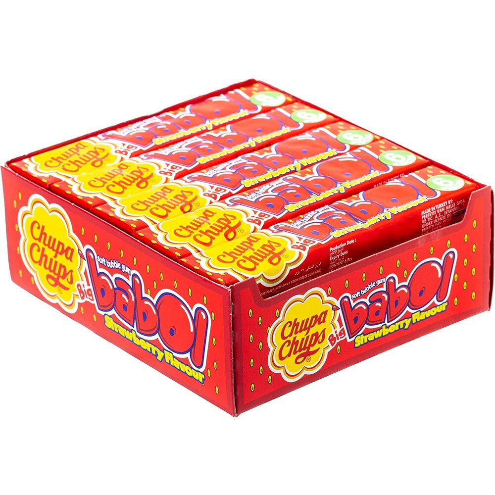 Chupa Chups Big Babol Gum Tutti Strawberry 20 X 28g Kellys Wholesale And Distribution