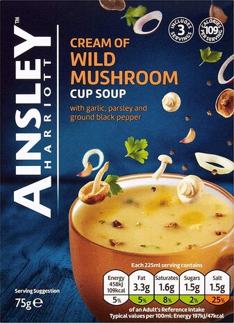 Ainsley Harriott Ainsley Harriott Wild Mushroom Soup 8x3pk Ainsley Harriott Ainsley Harriott Wild Mushroom Soup 8x3pk