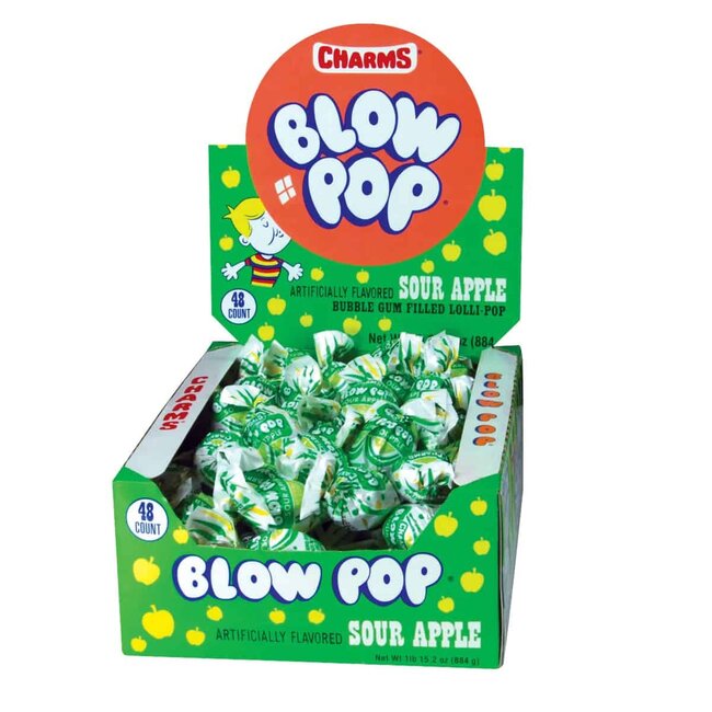 Charms  Charms Blow Pop Sour Apple  1x48ct