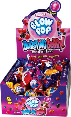 Charms Charms Blow Pop Bursting Berry 1 x 48ct Charms Charms Blow Pop Bursting Berry 1 x 48ct