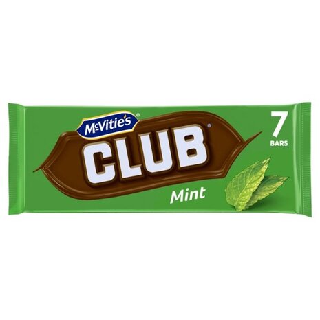 McVitie's McVities Club Mint 30x7x22g McVitie's McVities Club Mint 30x7x22g
