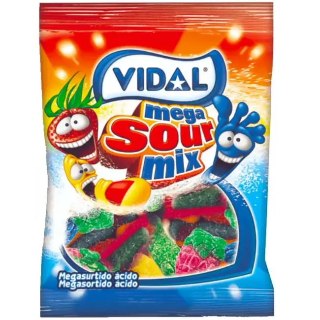 Vidal Vidal Mega Sour Mix 14x90g
