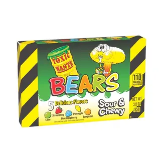 Toxic Waste Toxic Waste Sour Gummy Bears Theatre Box 12x85g