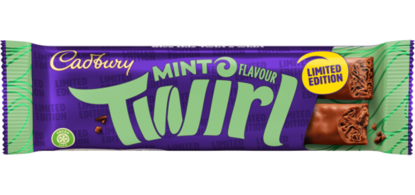 Cadbury Cadbury Twirl Mint Chocolate Bar 48x43g Cadbury Cadbury Twirl Mint Chocolate Bar 48x43g