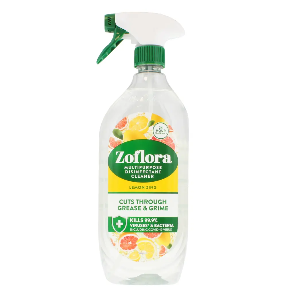 Zoflora Disinfectant Cleaner Lemon Zing 8x800ml Kellys Wholesale