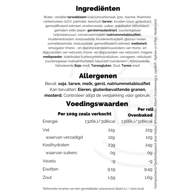 Greggs 4 Sausage Rolls 24x427g