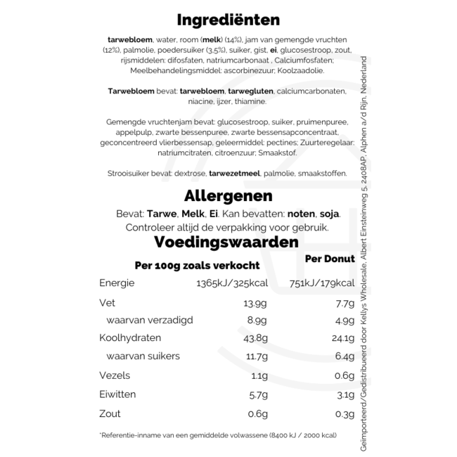 Country Style Jam & Cream Doughnuts 9x10pk