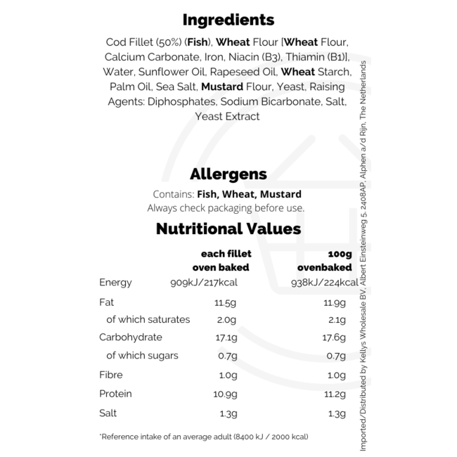 Young's Simply Breaded 4 Cod Fillets 8x400g