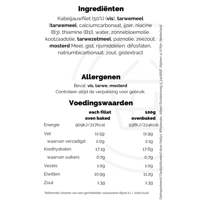 Young's Simply Breaded 4 Cod Fillets 8x400g