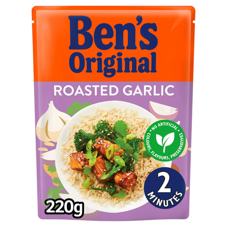 Uncle Ben's Ben's Original Roast Garlic Rice 6x220g Uncle Ben's Ben's Original Roast Garlic Rice 6x220g