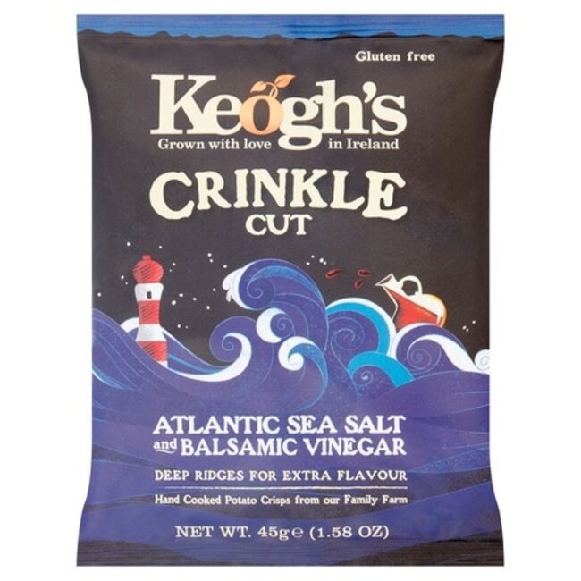 Keoghs Keoghs Crinkle Atlantic Sea Salt & Balsamic Vinegar 24x45g