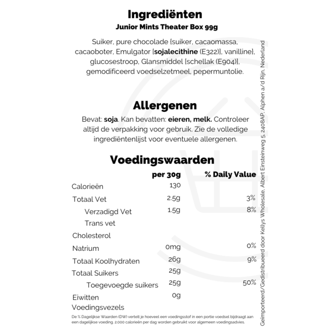 Junior Mints Theater Box 12x99g