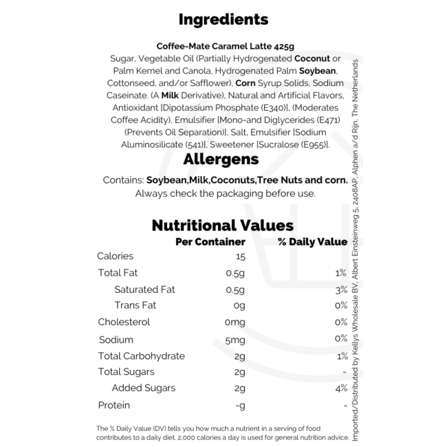 Coffee-Mate Caramel Latte 6x425g