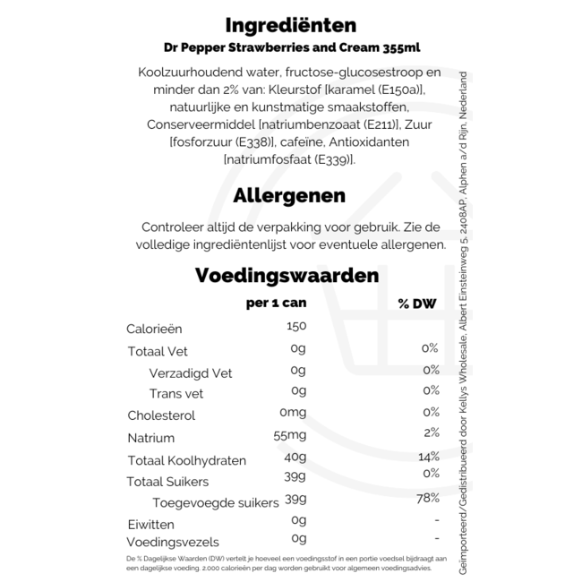 Dr Pepper Strawberries and Cream 12x355ml