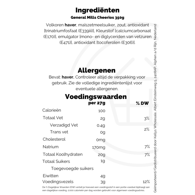 General Mills Cheerios Original 14x350g