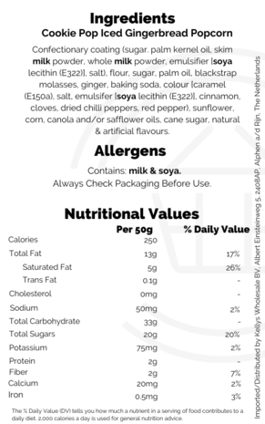 Candy Pop Candy Pop Iced Gingerbread Popcorn 12x149g Candy Pop Candy Pop Iced Gingerbread Popcorn 12x149g
