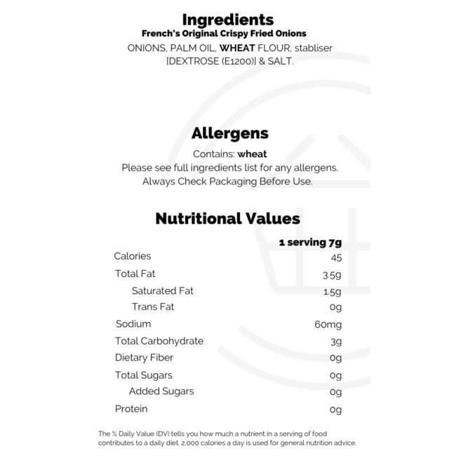 French's Crispy Fried Onions 15x79g