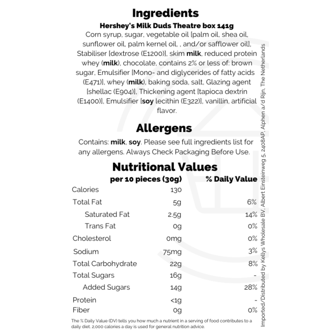 Hershey's Milk Duds 12x141g