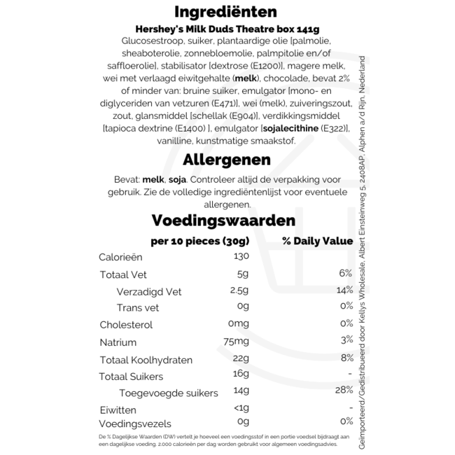 Hershey's Milk Duds 12x141g