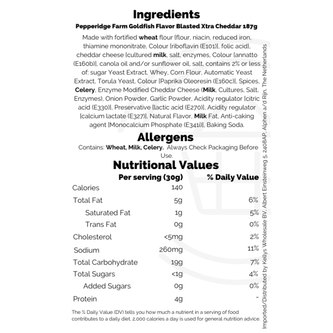 Goldfish Explosive Cheddar Crackers 24x187g