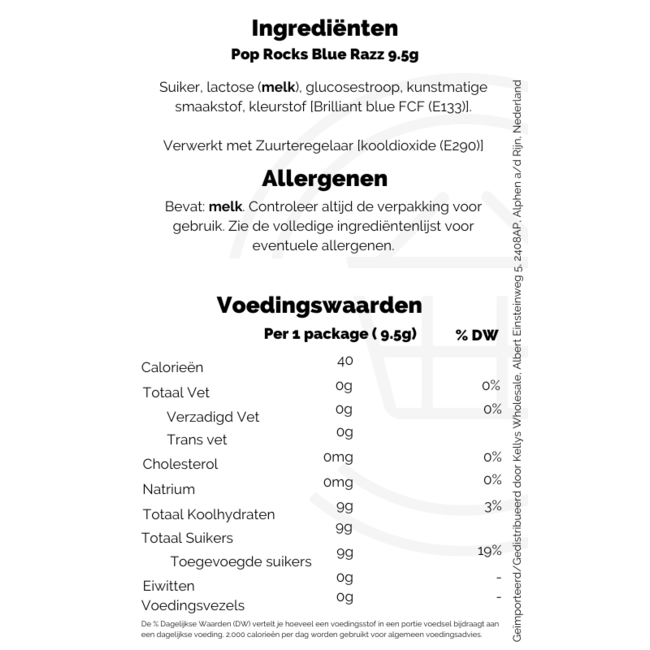 Pop Rocks Blue Razz 24pc | American Candy Wholesaler - Kellys Wholesale ...