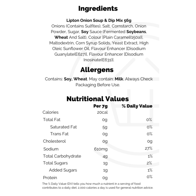 Lipton Onion Soup Dip Mix 24x56.7g