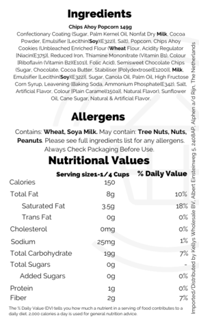 Cookie Pop Cookie Pop Chips Ahoy Popcorn 12x149g Cookie Pop Cookie Pop Chips Ahoy Popcorn 12x149g