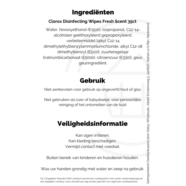 Clorox Disinfecting Wipes 12x35ct